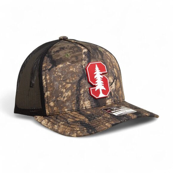 Stanford Cardinal 3D Snapback Trucker Hat- Realtree Timber/ Black - Picture 1 of 3